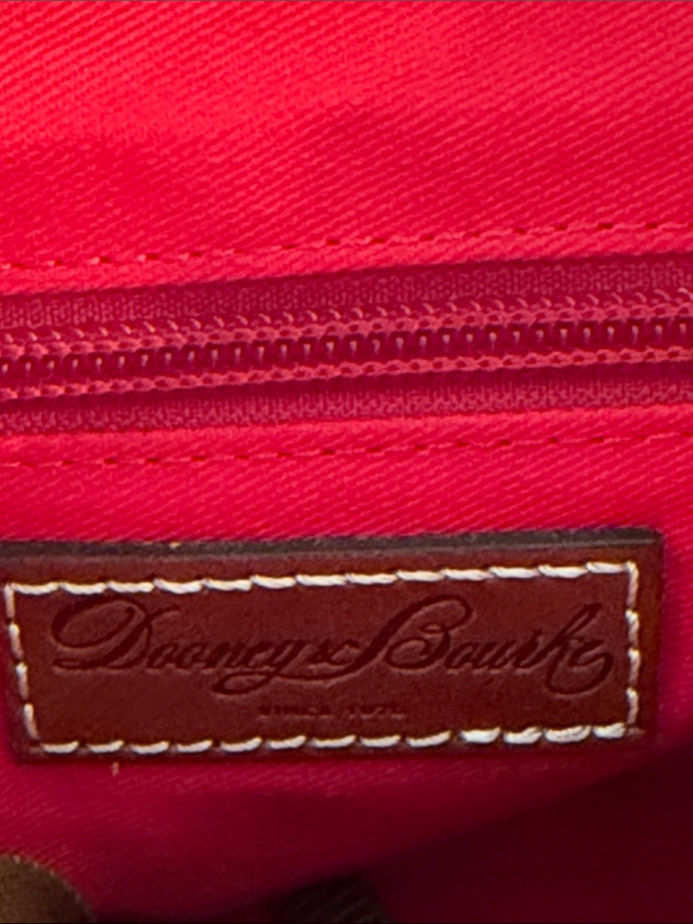 Dooney & Bourke Orange Pebbled Leather Drawstring Shoulder Bag - Picture 6 of 8